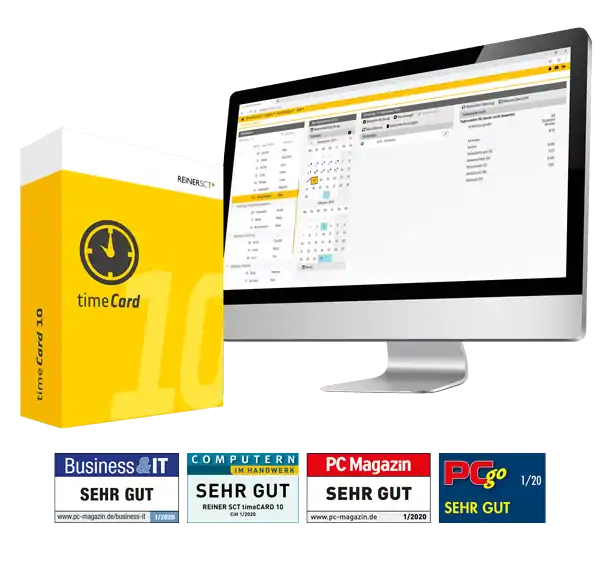 timecard 10 monitorpackshot inkl testlogo klein Stundenzettel war gestern! So einfach geht Zeiterfassung