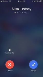 incoming call